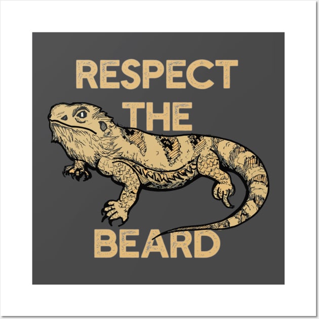 Bearded Dragon - Respect the Beard Wall Art by saitken